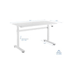 Uplite  Hauteur Réglable Style Bureau à Domicile Assis Debout - Blanc-SUPPORT ROBUSTE DE 88 LBS - Toute la construction en acier et un système de support de jambe épais supportent des poids jusqu'à 88 lbs / 40 kg.