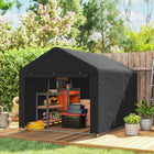 Outsunny abri portable 6,6 pi x 7,8 pi-Utilise une toile PE de 160 g/m², offrant une protection toutes saisons contre la pluie et les rayons UV
