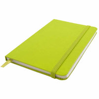 JAM Paper - Carnet de voyage à couverture rigide avec élastique - 70 feuilles lignées - 4" x 6" - Pomme verte-Couleur : pomme verte | Soyez élégant et organisé avec un carnet de notes colouré.