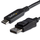 Startech - Câble adaptateur vidéo 6 pieds USB Type-C vers DP 1.4 Mode alternatif - Noir-Haute performance : câble adaptateur USB-C vers DisplayPort 1.4 (32,4 Gbps) compatible avec HDR/DisplayHDR, HBR3, compression par flux d’affichage (DSC), HDCP 2.2/1.4. 8K 60Hz (7680x4320), 5K 60Hz, 4K 120Hz & 1080p