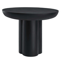 Modway - Caspian Béton rond de 40 po Table à manger, Noir-Table à manger moderne contemporaine