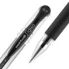 uni-ball Stylos gel Gel Grip - pointe moyenne (0.7 mm) - Noir - paquet de 8-0.7mm Pointe Moyenne