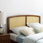 Modway - Halcyon Canne Tête de lit King, Noyer-Détail linéaire du bois