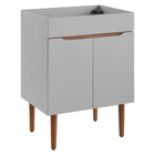 Modway - Harvest 24" Armoire de toilette de salle de bain (lavabo non inclus) - Noyer gris-Bassin d’évier non inclus