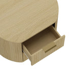 Manhattan Comfort - Olivia 26,5" Table de nuit moderne - Chêne naturel et or - Lot de 2-Conçu avec du bois massif lisse, des coins arrondis et une silhouette minimaliste pour une allure à la fois moderne et classique