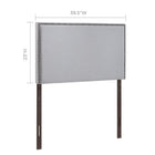 Modway - Region Tête de clous Rembourré Tête de lit jumelée, Gris ciel-Un design élégant et expansif