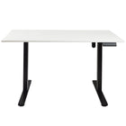Ezywork - Bureau debout électrique à pièce entière - Cadre noir / Dessus blanc-Plage de réglage en hauteur : 28,75" - 47,6" (73cm - 121cm)