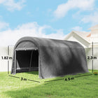 Outsunny - Abri portable 10 pi x 15 pi-La structure en acier avec revêtement en poudre prévient les fissures, la rouille et la corrosion
