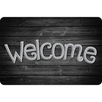 Ashley Productions - The Original Fun Mat - Tapis de Bienvenue - 15 -5" x 23 -5" - Bois Noir de Bienvenue-Mesure et design : Le tapis de bienvenue en bois noir mesure 15,5 po x 23,5 po.