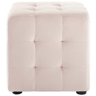Modway - Contour Cube à touffes Performance Velvet Ottoman - Rose-Tissu résistant aux taches