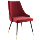 Modway - Adorn Performance Velvet Fauteuil d’appoint de salle à manger Ensemble de 2 - Marron-Tissu résistant aux taches durable