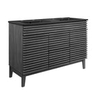 Modway - Render 48" Meuble de salle de bain à double lavabo - Noir charbon-Vanité moderne du milieu du siècle