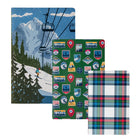 Cahiers de notes des Fêtes General Supply Goods + Co, paquet de 3-Trois cahiers de notes par paquet : Petit (3,5 x 5,5 po), Moyen (4,5 x 6,9 po), Grand (5,5 x 8,25 po).