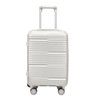 TRAVLR - Valise d'enregistrement légère à coque rigide, 24 po - Blanche-Fabriqué en polypropylene 