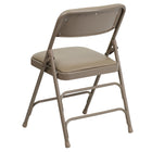 Flash Furniture – Chaise pliante HERCULES en métal à 3 barreaux et à 2 pivots, siège en vinyle beige (HAMC309AVBGE)-Mousse ignifuge CA117