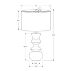 Monarch Specialties - Luminaire - 26 po H Lampe De Table - Céramique Noire - Abat-Jour Ivoire / Crème - Contemporain-Illuminez une pièce grâce à l'interrupteur réglable à 3 voies qui peut accueillir une ampoule triphasée de 100 W (non incluse) pour augmenter ou diminuer l'éclairage afin de créer l'ambiance parfaite