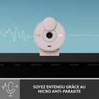 Logitech Brio 300 Webcam Full HD avec confidentialité, micro à réduction de bruit - Rose-Tournez pour une confidentialité instantanée: Faites tourner l'obturateur de confidentialité de la webcam pour bloquer l'objectif de la caméra lorsque vous n'avez pas besoin d'être à l'écran