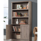 Sauder - Bibliothèque à 5 étagères - Chêne laurier-étagères réglables: trois étagères réglables pour des options de rangement flexibles. Chaque étagère réglable a une capacité de poids maximale de 25 lb