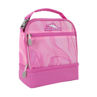 High Sierra - Sac-Repas Avec Compartiments Superposés, Tourbillion de marbre rose-Compartiment principal entièrement isolé avec doublure PEVA