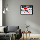 Matthew Tkachuk 20x29 Panthers - Toile encadree - 31" x 22"-Prêt à accrocher - livré entièrement assemblé