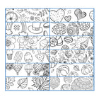 Blueline - 2027 Calendrier sous-main mensuel à colorier DoodlePlan - 22 po x 17 po - motif Botanica - bilingue-Deux perforations pour suspension murale