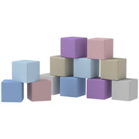 Soozier - Ensemble de 12 blocs de mousse souples pour tout-petits - Couleurs pastel-Convient pour une utilisation à l'école, à la garderie ou à la maison  