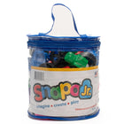 Snapo Jr. - Kit de construction avancé avec blocs de construction - 80 pièces-Les blocs Snapo sont dotés de notre technologie brevetée Snapo. Les blocs Snapo se connectent sur les 6 côtés, glissent verticalement et peuvent pivoter !