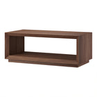 Hudson&Canal - Table basse rectangulaire Tannen , 48 po de largeur, noyer satiné-Le plateau de table a une capacité de poids de 75 lb