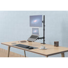 SHOPPINGALL Support extra haut pour ordinateur portable et moniteur double avec poteau de 31,5 pouces pour ordinateur portable jusqu'à 17" Moniteurs jusqu'à 32" - SA-LH07L-Noir-9