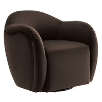 Modway - Compose Performance Velvet Fauteuil pivotant - Marron chocolat-Velours de performance résistant aux taches