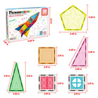Picasso Tiles - Ensemble de fusées Blocs de construction magnétiques - Ensemble de 36 pièces-Les aide à développer un sens aigu des couleurs et à améliorer leur motricité, tout en les initiant aux formes géométriques, à la polarité magnétique, aux mathématiques, au comptage des nombres, à la conception architecturale 3D, à l'ingénierie structurelle et même aux éléments du tableau périodique