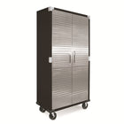 Seville Classics - Armoire de rangement roulante UltraHD - 36 po L x 18 po l x 72 po H - Graphite-4 étagères au total (3 à hauteur réglable)