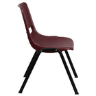 Flash Furniture - Chaise coquille bourgogne, empilable et ergonomique de la série HERCULES avec cadre noir, capacité de 880 lb-Quantité de pile: 20