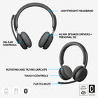 Logitech - Zone 950 casque anti-bruit premium avec ANC hybride - Graphtie-Style et confort: sa légèreté, ses matériaux respirants et son design moderne font de Zone 950 un casque confortable pendant des heures. La tige de son micro fonctionne aussi bien à gauche qu'à droite