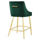 Modway - Discern Performance Velvet Tabouret de comptoir - Vert-Poignée décorative