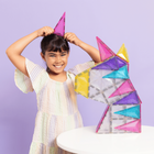 Connetix - Licorne Pailleté Pack, Contenant 56 Pièces-Dans une combinaison de transparent éblouissant et de couleurs vives éclatantes : rose, jaune, sarcelle et violet