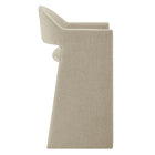 Modway - Talia 41 pouces Tissu rembourré Tabouret de bar - Lin-Goupilles de pied protégeant le plancher