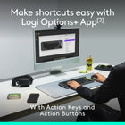 Logitech - Pop Icon ensemble clavier et souris Bluetooth - Rose-La vie est plus facile avec des raccourcis: basculez rapidement entre les modes professionnel, social et pause (Netflix, Spotify) ou accédez à vos outils d’IA avec les touches d’action, les boutons d’action et l’application Logi Options+ 
