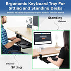 Uncaged Ergonomics - Plateau de clavier à pince sous le bureau KT4 - Noir-Le cadre en acier renforcé crée un environnement de frappe sans tremblement.