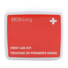 BIOS Living - Trousse de premiers soins - 25 pièces-Contenu de la trousse de premiers soins: Lingettes antiseptiques, écouvillons avec alcool isopropylique, pansements adhésifs en tissu, pansements en plastique, pansements adhésifs en tissu pour jointures