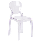 Flash Furniture -  Chaise fantôme transparente avec dossier à larme-Finition cristal transparente