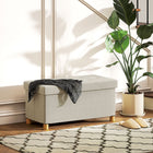 HOMCOM - Pouf repose-pieds pliable rembourré en velours - blanc crème-Mousse à haute résilience assurant une assise ou un repose-pieds confortable pour une utilisation à long terme 