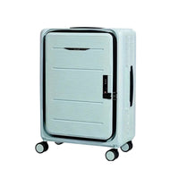 TRAVLR - Valise cabine rigide pliable de 20 pouces - Vert matin-La coque rigide est conçue pour se plier de 23 cm à 11 cm par simple clic sur un bouton.