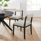 Modway - Kai Tissu Chaise à manger Ensemble de 2 - Lin-Siège fixe en tissu