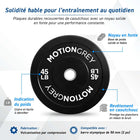 MotionGrey - Disques de musculation standard - Disques olympiques pour barre d’haltérophilie - 15 lb - Noir - Lot de 2-Compatibilité trou central 2 po : Compatible avec la plupart des barres olympiques et poignées d’haltères pour une utilisation polyvalente