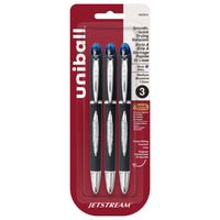 uni-ball - Stylos à bille JETSTREAM – 1,0 mm – bleu – paquet de 3-Stylos à bille