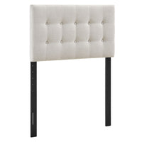 Modway - Emily Tissu tapis Tête de lit jumelée, Lin-Tissu de type lin haut de gamme
