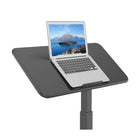 ShoppingAll - Table D’Appoint Mobile Réglable Pneumatique Avec Roulettes Cachées Et Plateau Inclinable 31,5" – Noir-Plateau Inclinable : Permet un ajustement de l’angle pour un meilleur confort en lisant, tapant ou mangeant.