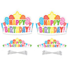 Carson Dellosa - Couronnes de joyeux anniversaire, 30 par paquet, 2 paquets-Les bandes élastiques permettent aux couronnes de s'adapter facilement à la plupart des tailles de tête
