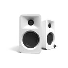 Kanto - Haut-parleurs de bureau de référence 100 W avec USB-C, RCA et Bluetooth 5.0 - Blanc mat, Paquet de 2-Tweeters à dôme en soie de 3/4 po
